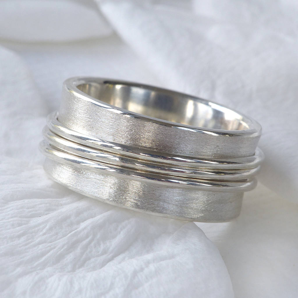 spinning ring in eco sterling silver by lilia nash jewellery ...