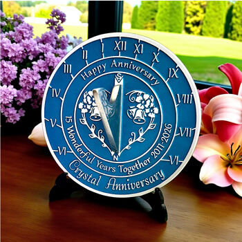 15th Crystal Anniversary Sundial Gift Celebration Present, 4 of 10