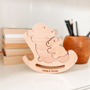 Personalised Handmade Wooden Sculpture Gift For Daddy, 3 of 4