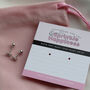 Silver Moon Stud Earrings, thumbnail 2 of 5