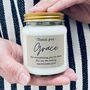 Thank You Personalised Name Scented Soy Candle, thumbnail 1 of 2