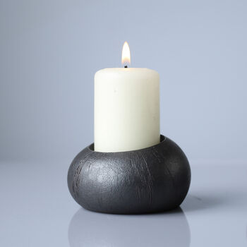 Moonstone Candle Holder. Artisan Iron Home Decor, 5 of 12
