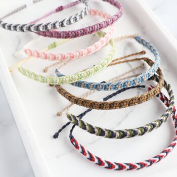 Handmade Woven Macrame Waterproof String Bracelet, 2 of 10