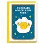 Congrats Excellent News Egg Pun Congratulations Card, thumbnail 1 of 2