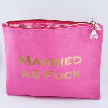 Married As Fuck Makeup Toiletry Pouch, 3 of 8