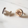 Personalised Initial Oak Cufflinks, thumbnail 5 of 5