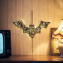 Light Up LED Black Rattan Bat Halloween Decoration, thumbnail 1 of 5