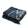 Stag Navy Faux Cashmere Throw 140x180, thumbnail 2 of 5