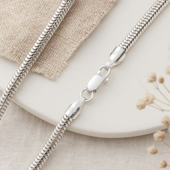 Sterling Silver Heavy Snake Chain – 16in To 20in, 4 of 10
