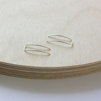 Sterling Silver Curved Ear Threads, 2 of 6