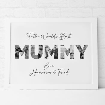 Printable Personalised Photograph Mummy Word Print, 3 of 3
