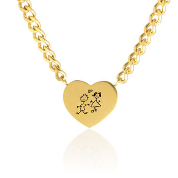 Personalised Handwriting Love Heart Necklace, 2 of 6