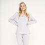 Personalised Super Soft Light Grey Long Jersey Pyjamas, thumbnail 1 of 5