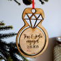 Diamond Ring Engagement Christmas Decoration, thumbnail 1 of 3