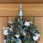 Silver Christmas Tree Wreath Door Hanger, thumbnail 1 of 7