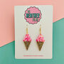 Ice Cream Glitter Resin Earrings, thumbnail 1 of 2