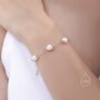 Sterling Silver Keshi Pearl Bracelet, thumbnail 2 of 10