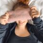 Breathe Embroidered Lavender Eye Pillow, thumbnail 2 of 4