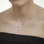 Silver Cross Pendant And Chain, thumbnail 4 of 5
