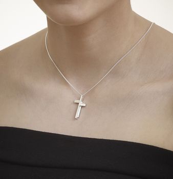 Silver Cross Pendant And Chain, 4 of 5