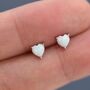 White Opal Stud Earrings In Sterling Silver, thumbnail 2 of 12