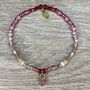 Ombre Red Bracelet With Pearls And Heart Charm, thumbnail 8 of 8
