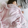 Personalised Pink Sherpa Blanket And Lamb Comforter Set, thumbnail 6 of 8