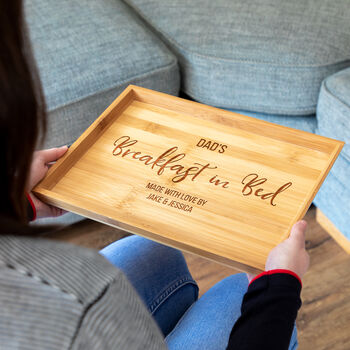 Personalised Breakfast In Bed Serving Tray, 3 of 4