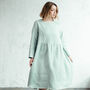 Long Sleeved Casual Linen Dress, thumbnail 6 of 12