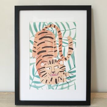 Crouching Tiger Plant Illustrated Wall Art Print, 2 of 2