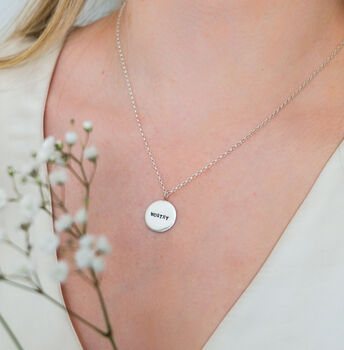 Personalised Mantra Disc Necklace, 4 of 9