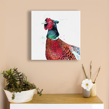 Inky Pheasant Canvas Gallery Print, 4 of 6