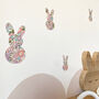 Liberty Fabric Bunny Rabbit Wall Stickers, thumbnail 2 of 5