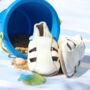 Dotty Fish White Soft Leather Baby Sandals With Barefoot Soles, thumbnail 4 of 7