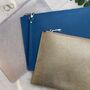 Personalised Leather Pouch Clutch Bag, thumbnail 10 of 12