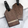 Personalised Walnut Gold Initials Luggage Tag, thumbnail 1 of 4