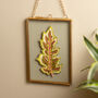 Single Leaf Embroidery Framed Art, thumbnail 7 of 7