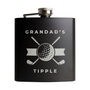 Personalised Golf Black Hip Flask, thumbnail 4 of 7
