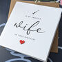 Personalised Handmade Birthday Card For Special Wife, thumbnail 4 of 4