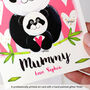 Personalised Panda 1st Mother's Day Card, thumbnail 2 of 3