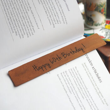 Personalised Grandparents Leather Bookmark, 4 of 7