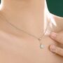 Delicate Aqua Green Opal Droplet Pendant Necklace, thumbnail 1 of 11