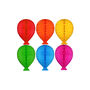 Honeycomb Paper Balloon Set Of Six, 15cm, thumbnail 1 of 3
