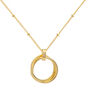 Cordoba Triple Ring Yellow Gold Plated Necklace, thumbnail 4 of 7