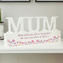 Personalised Floral Wooden Mum Ornament, thumbnail 1 of 5