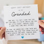 First Birthday As My Grandad Poem Card, thumbnail 1 of 2