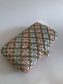 Handcrafted Pink Sequin Clutch Bag, 3 of 8
