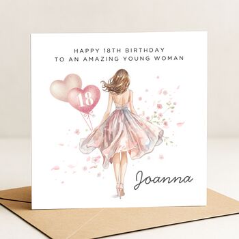 18th Birthday Card For Daughter Or Friend, 2 of 8