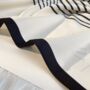 White Striped Twill Large Square Scarf For Women, thumbnail 4 of 7