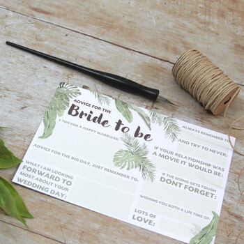 Advice For The Bride Cards: Tropical, 2 of 4